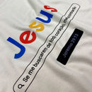 Camiseta Masculina Off White  Jesus se me buscarem de todo coração, me encontrarão
