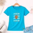 Camiseta Feminina Turquesa O Teu Olhar Jamais Se Afastou de mim