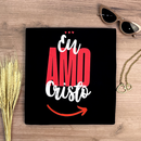 Camiseta Feminina Preta Eu Amo Cristo
