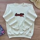 Moletom Off White Aplique Jesus Cristo Cola