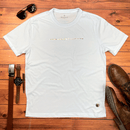 Camiseta Masculina Branca Paz Dourado