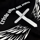 Camiseta Masculina Preta Cristo vive em mim