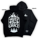 Moletom Canguru Com Capuz Preto Saved By Grace