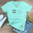Camiseta Feminina Verde Menta Mãe é Abrigo