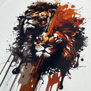 Moletom Canguru Com Capuz Off White Dois Leões