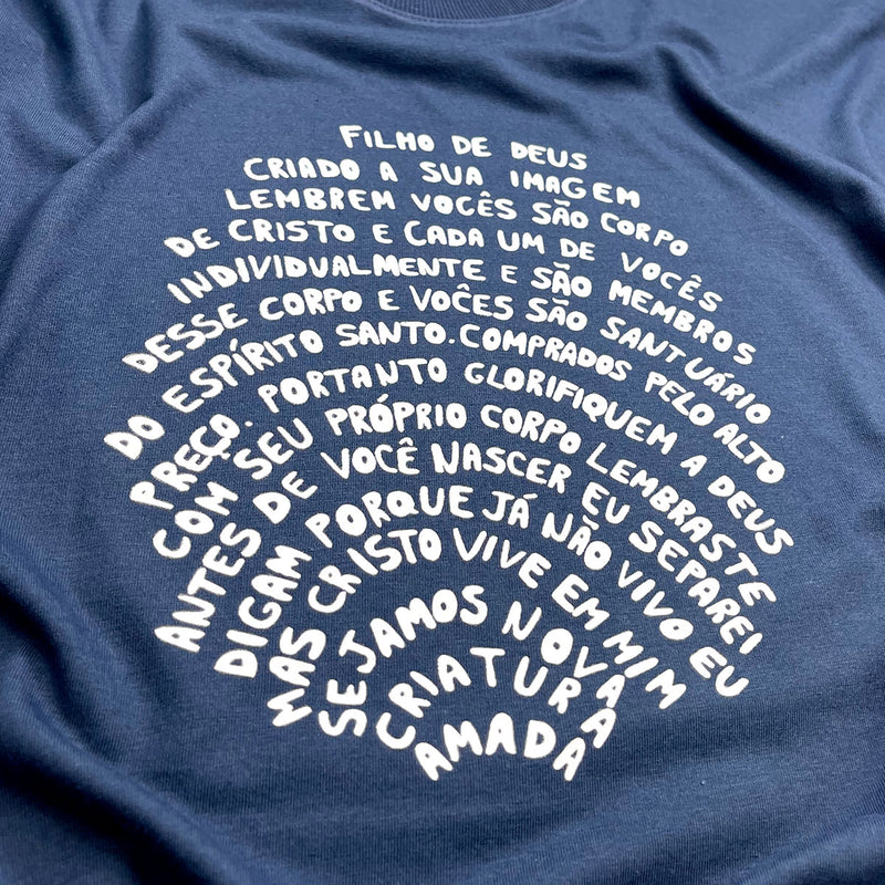 Camiseta Masculina Azul Digital Filho De Deus