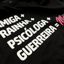 Camiseta Feminina Preta Amiga Igual Mãe