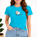 Camiseta Feminina Turquesa  Encontrada Ovelha