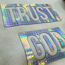 Moletom Off White Trust God Holográfico