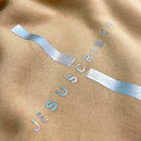 Moletom Caqui Cruz Jesus Cristo Prata