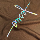 Camiseta Feminina Marrom Aplique Cruz Jesus