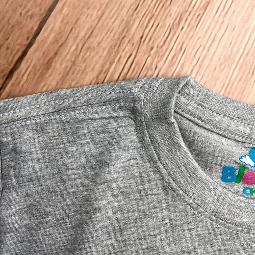 T-Shirt Infantil Cinza Aplique Kids For Christ