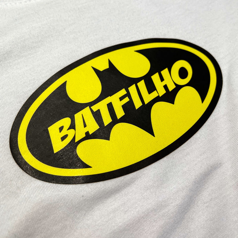 Kit Pai e Filho Branco Batpai Batfilho