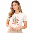 Camiseta Feminina Off White Sempre Isaías 40:8