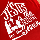 T-Shirt Infantil Vermelha Jesus Is The Reason For The Casa