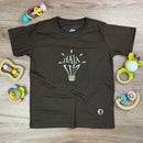 T-Shirt Infantil Marrom Haja Luz