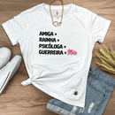 Camiseta Feminina Branca Amiga Igual Mãe
