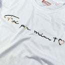 T-Shirt Infantil Branca Foi Por Mim Cruz Coração