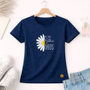 Camiseta Feminina  Azul Flor Eu Sou Filha De Deus 