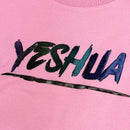 Camiseta Feminina Rosa Aplique Camaleão Yeshua