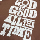 Moletom Canguru Com Capuz Marrom God Is Good All The Time