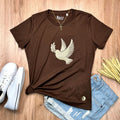 Camiseta Feminina Marrom Pomba Da Paz