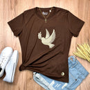 Camiseta Feminina Marrom Pomba Da Paz