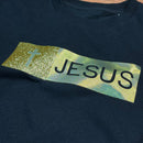 Moletom Preto Aplique Jesus Glitter Dourado