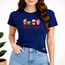 Camiseta Feminina  Azul Jesus & Coffee