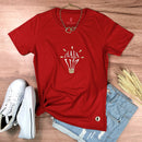 Camiseta Feminina Vermelha Haja Luz