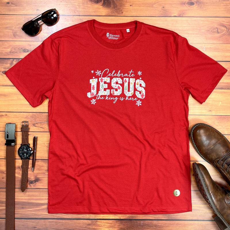 Camiseta Masculina Vermelha Celebrate Jesus