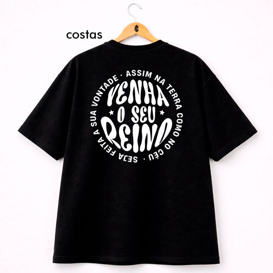 Oversized Preta Venha o Seu Reino