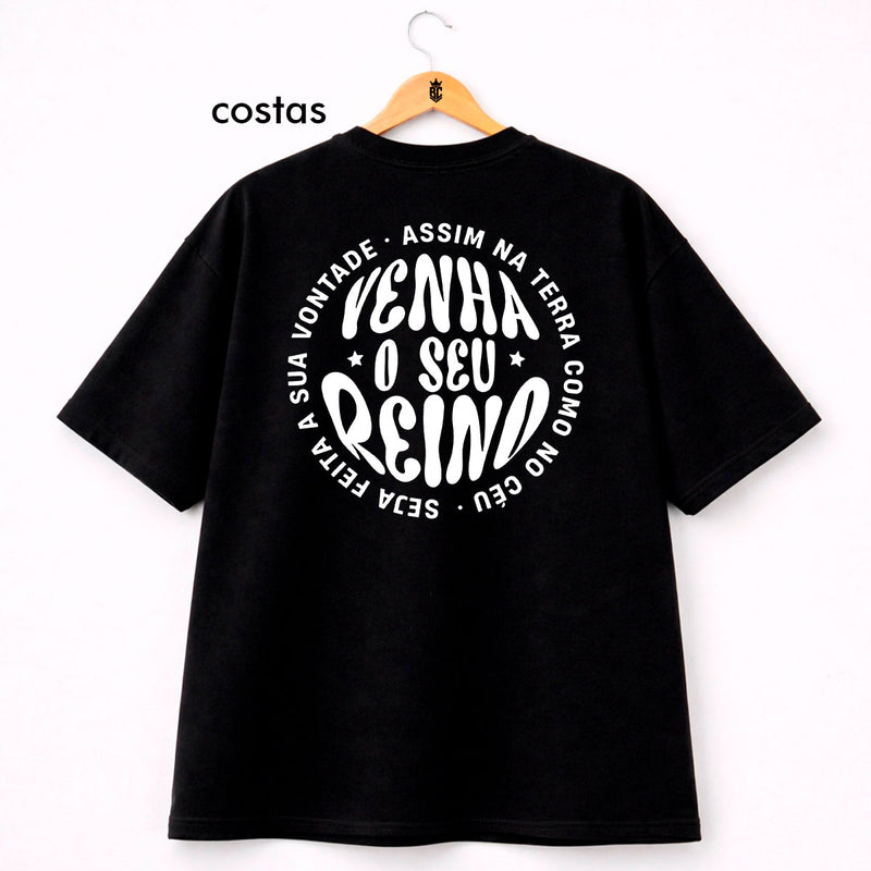 Oversized Preta Venha o Seu Reino