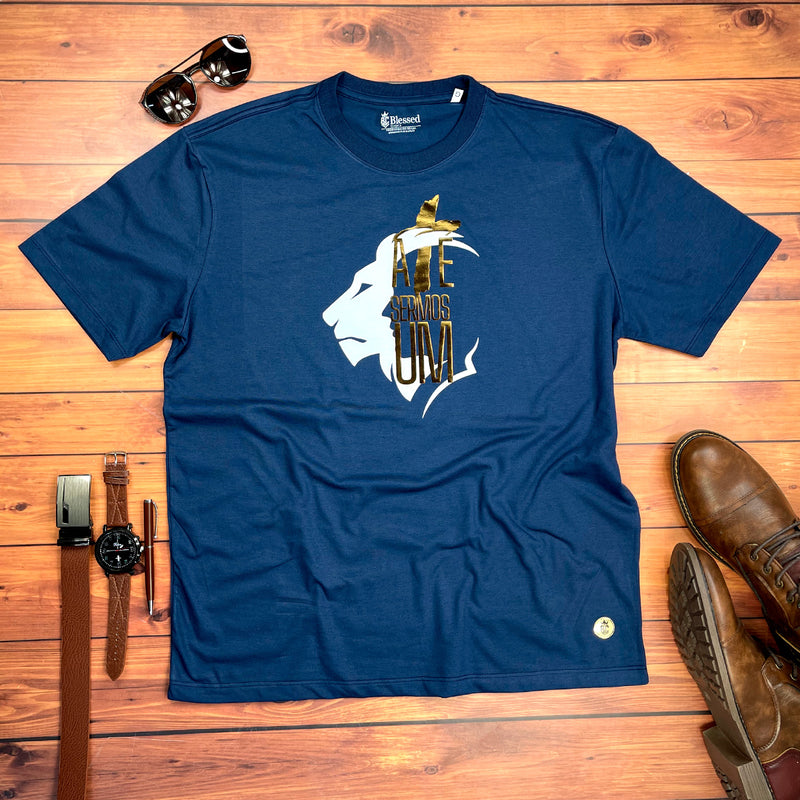 Camiseta Masculina Azul Até Sermos Um