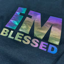 Moletom Preto Aplique Camaleão IM Blessed