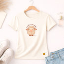 Camiseta Feminina Off White O Senhor é o Meu Pastor Ovelha