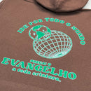 Moletom Canguru Com Capuz Marrom Ide Por Todo Mundo