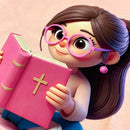 T-Shirt Infantil Salmão Menina Bíblia