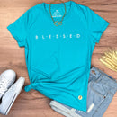 Camiseta Feminina Turquesa B.l.e.s.s.e.d