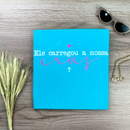 Camiseta Feminina Turquesa Ele Carregou A Nossa Cruz