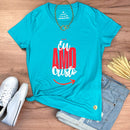 Camiseta Feminina Turquesa Eu Amo Cristo