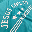 Camiseta Feminina Turquesa Jesus Cristo King