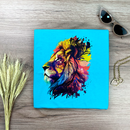 Camiseta Feminina Turquesa Leão