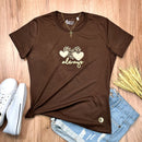 Camiseta Feminina Marrom Always