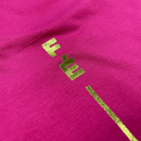 Camiseta Feminina Pink Fé Listra Dourado