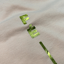 Camiseta Feminina Salmão Fé Listra Dourado