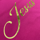 Camiseta Feminina Pink Jesus Dourado