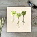 Camiseta Feminina Salmão Coração Paz Amor Dourado