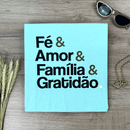 Camiseta Feminina Verde Menta Fé & Amor Dourado