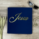 Camiseta Feminina Azul Jesus Dourado